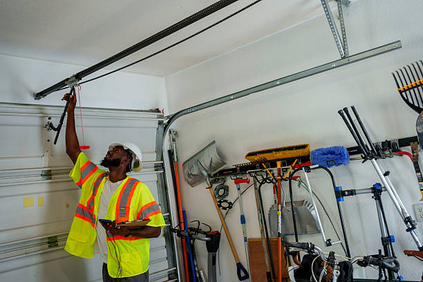 Professional Garage Door technician working in Spring Green, WI